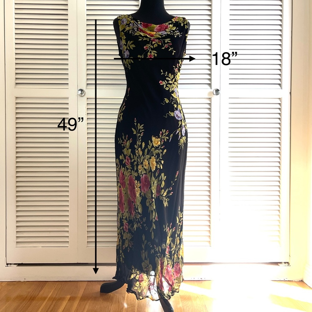 Floral Black Maxi Dress - Picture 6 of 6